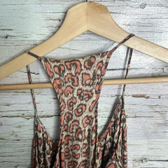 Parker mini leopard  print dress pink brown size small - Picture 5 of 7